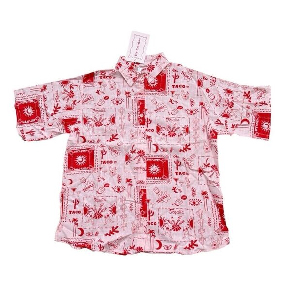 By Frankie Tequila Sunrise Taco & Lime Short Play Set Pink and Red Size XS - Picture 2 of 9